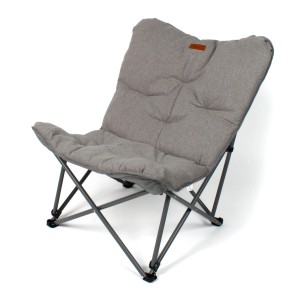 Grauer Eclipse Campingstuhl Herkules, Faltstuhl für Camping, Garten, Balkon mit Transporttasche.