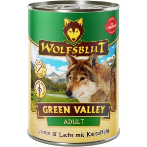 Wolfsblut Green Valley Hunde-Nassfutter Adult, Lamm & Lachs, 395g Dose.