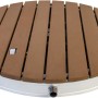 Summer Fun Gartendusche Shower UP mit runder Teak-Holzoptik Platte (Ø 74 cm).