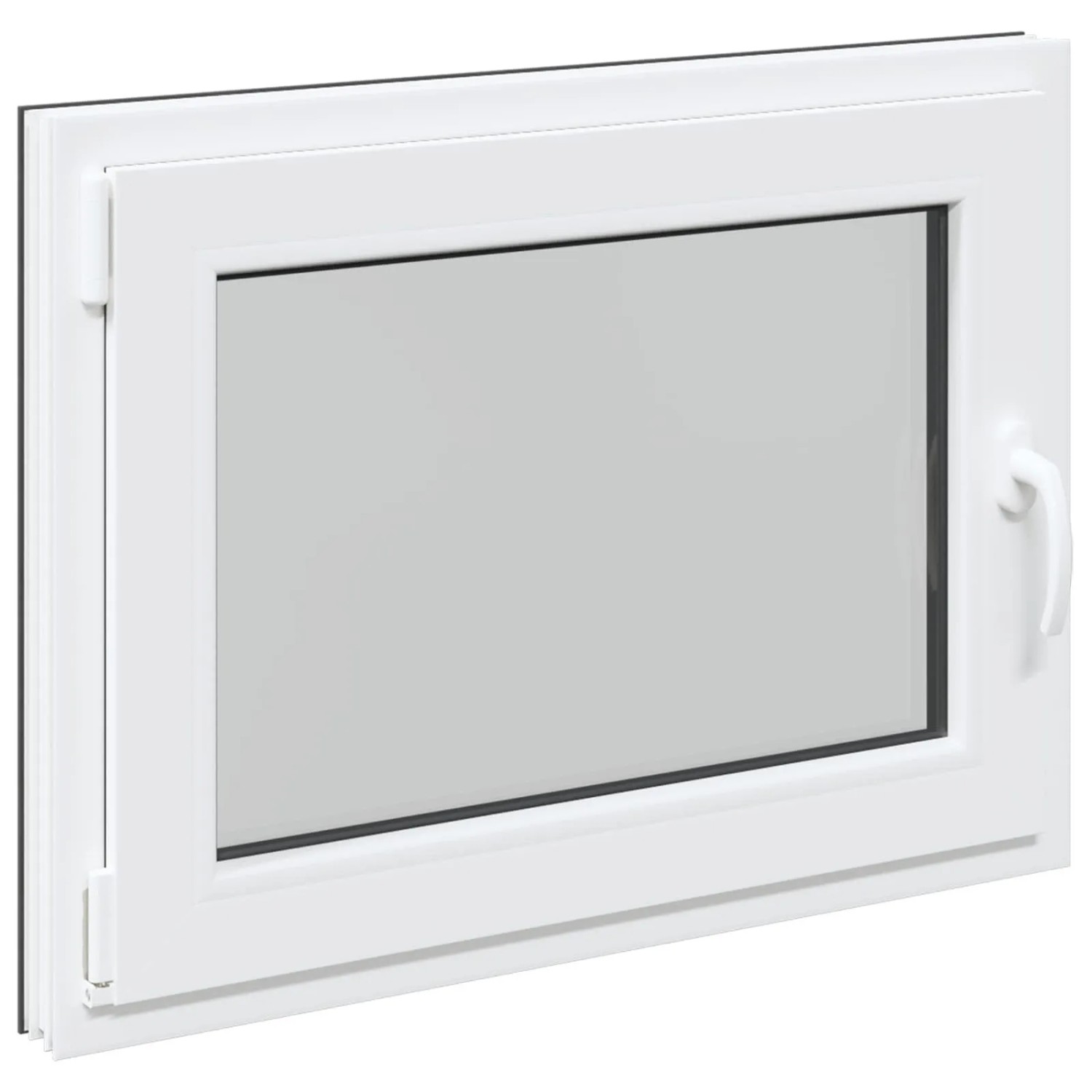 vidaXL Kellerfenster RISOR Anthrazit 80 x 60 cm PVC und Glas 42047322