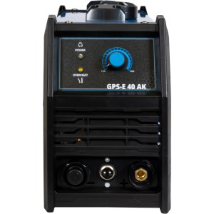 Güde Plasmaschneider GPS-E 40 AK, ein Schweißgerät mit blauen Akzenten und Drehregler.