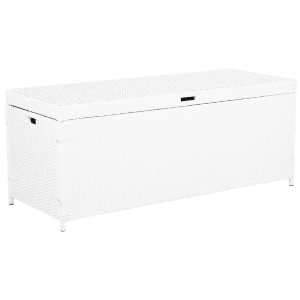 Beliani Truhe MODENA Weiss 63x158x66