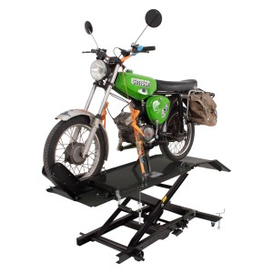 TRUTZHOLM Motorradhebebühne Hydraulisch 360 kg Breite 47 cm Kleine Montagebühne Schwarz
