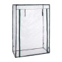 Transparentes Tomatengewächshaus aus Stahl und PVC, 150x100x50 cm, für den Garten oder Balkon.