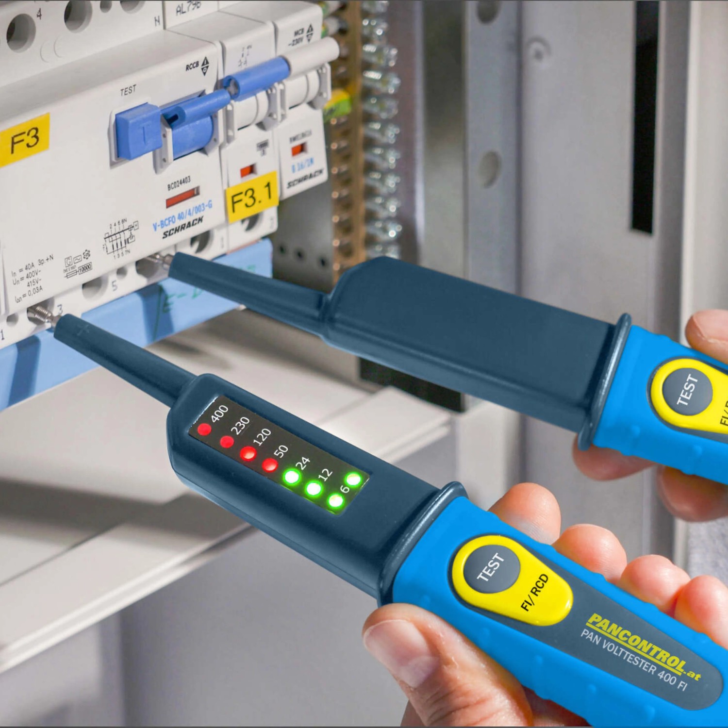 Pancontrol PAN Volttester 400 FI 2-Poliger Spannungsprüfer Mit LED Anzeige_2