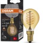 Osram LED-Leuchtmittel E14 Tropfenform, 3,4W, warmweiß, mit sichtbarem Glühfaden und Produktverpackung.