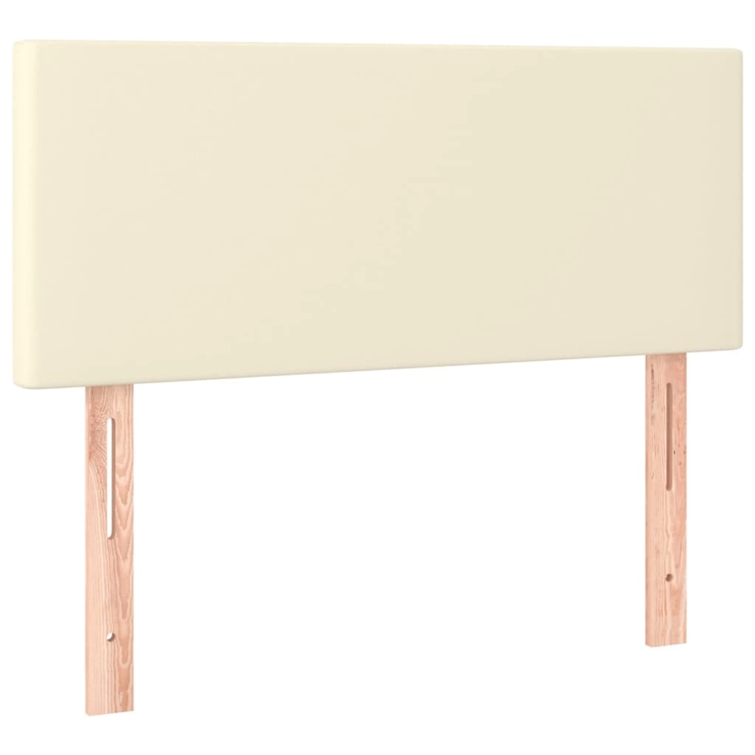 vidaXL LED Kopfteil Creme 100x5x78/88 cm Kunstleder 3121418