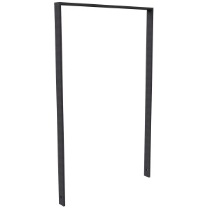 Schake Ahnlehnbügel aus Flachstahl, 750 mm breit, in Eisengrau für Fahrräder.