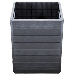 Garantia Ergo Quadro M Hochbeet-System, 60x80 cm, Kunststoff, Holzoptik, für Garten & Terrasse.