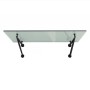 Glasvordach Hagen 120x90 cm, Klarglas mit Halter in Anthrazit (RAL 7016).