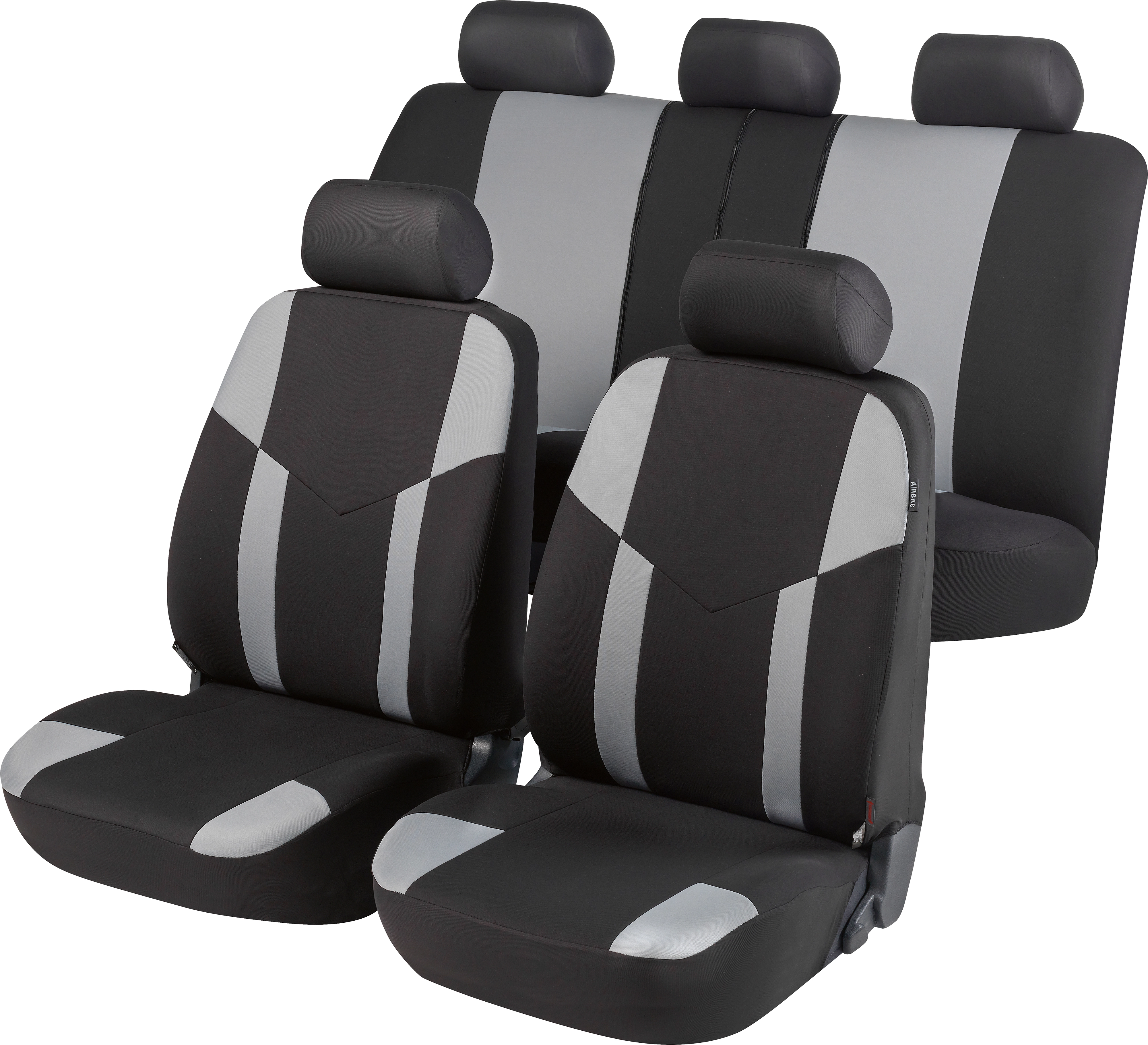 OBI Sitzbezug Komplett-Set Active Schwarz-Grau kaufen bei OBI