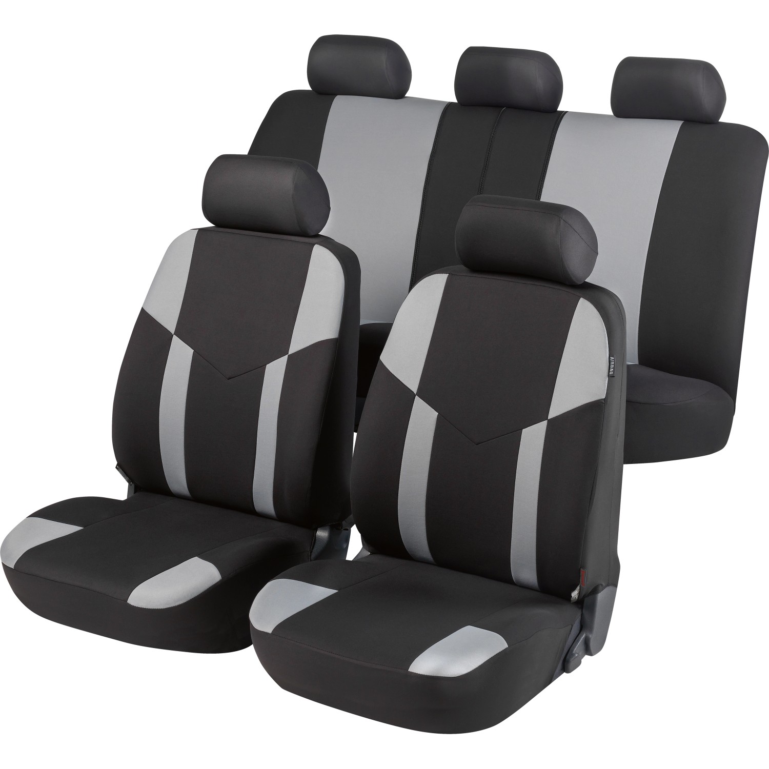 OBI Sitzbezug Komplett-Set Active Schwarz-Grau kaufen bei OBI