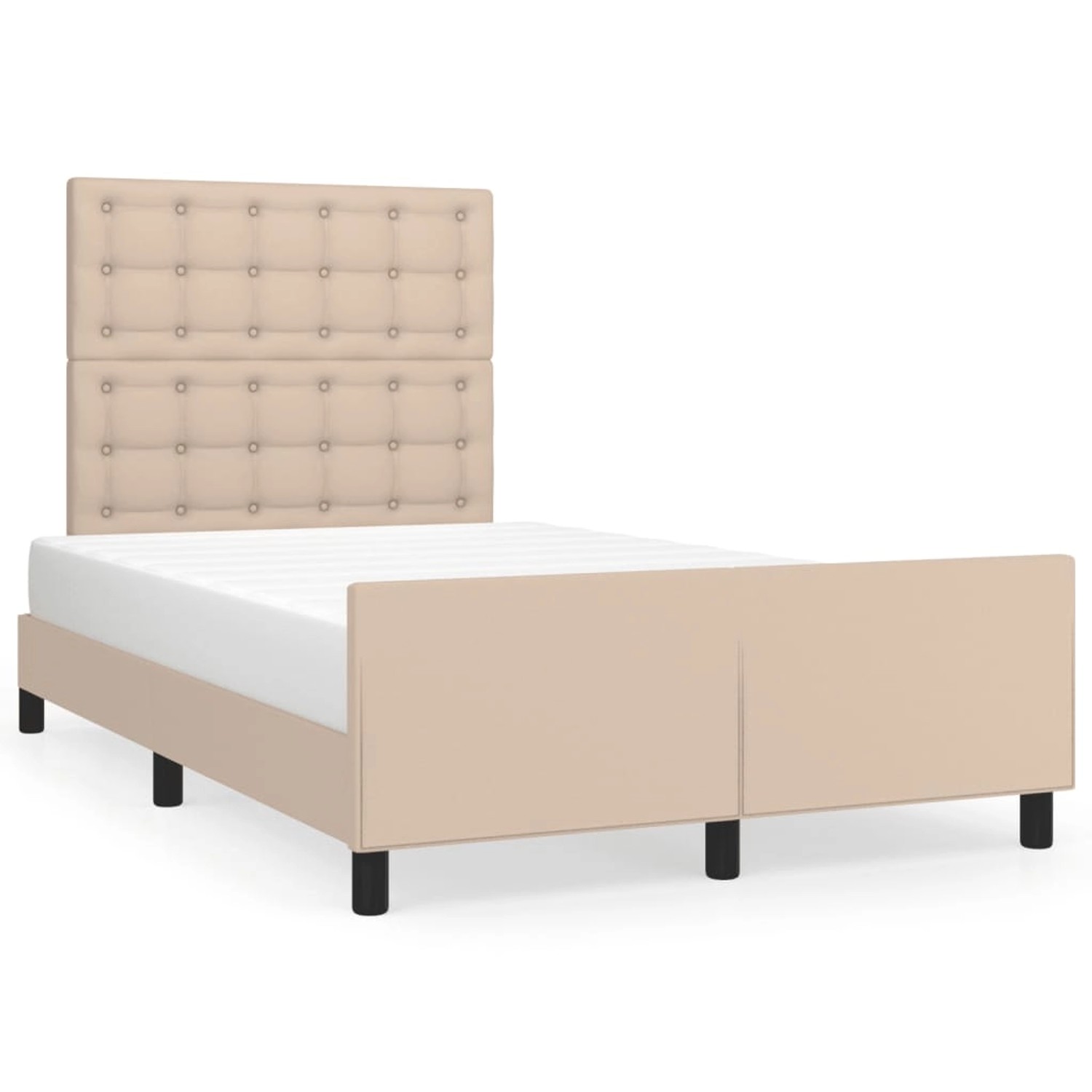 vidaXL Bettgestell ohne Matratze Cappuccino-Braun 120x190cm Kunstleder 3270 günstig online kaufen