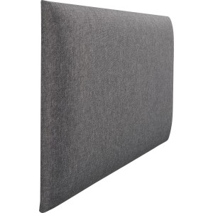 Rechteckiges Wandkissen, 60x30 cm, dunkelgraue Struktur. Dekor-Paneel zur Wandgestaltung.