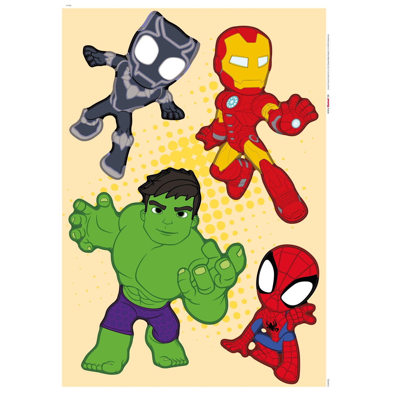 Komar Deko-Sticker Spiderman Group