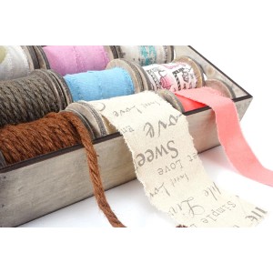 MCW Windlicht mit Bänder und Gesteck im 3er-Set, Weihnachtsdeko mit Deko-Bändern in Box.