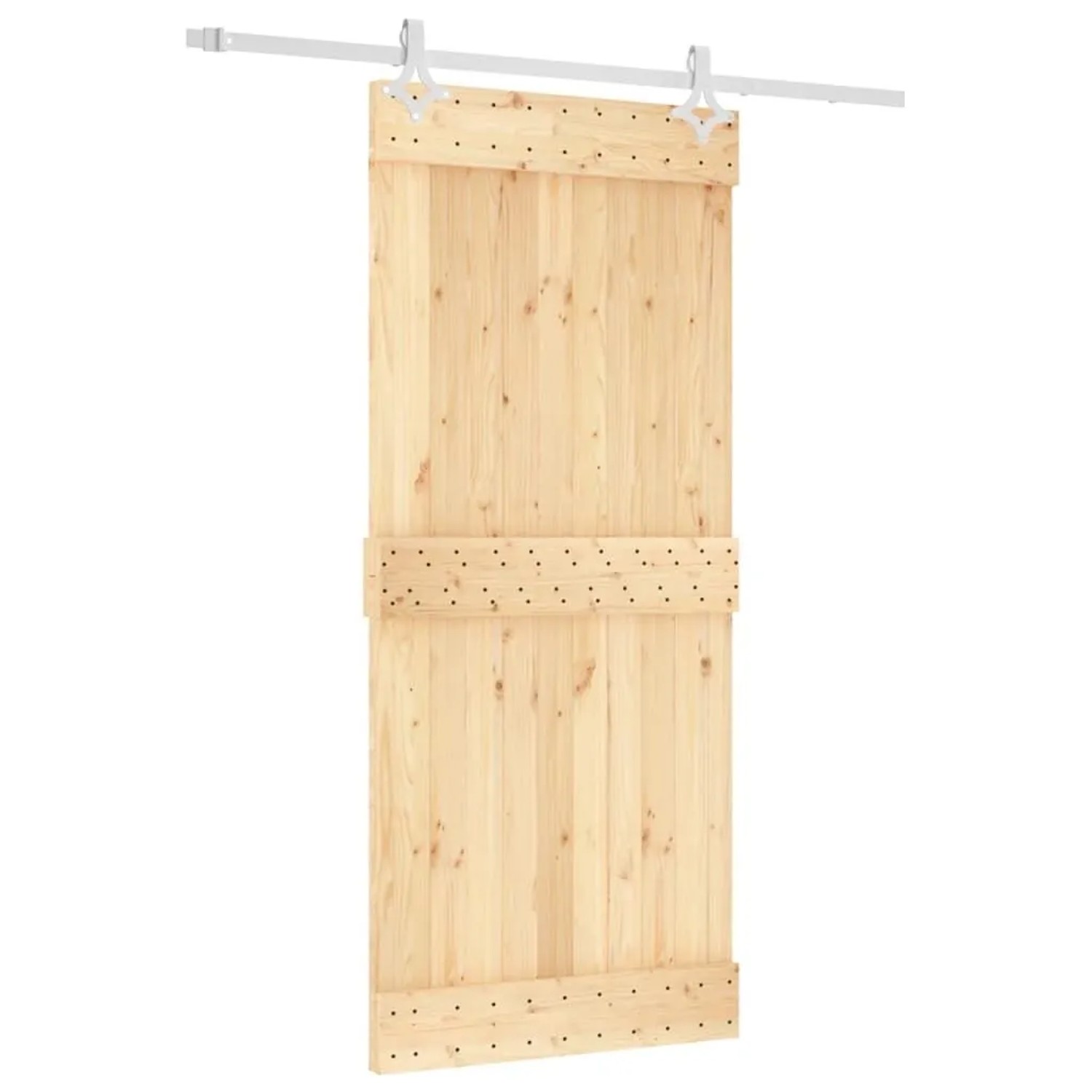 vidaXL Schiebetür mit Beschlag 90x210 cm Massivholz Kiefer 3203182 günstig online kaufen