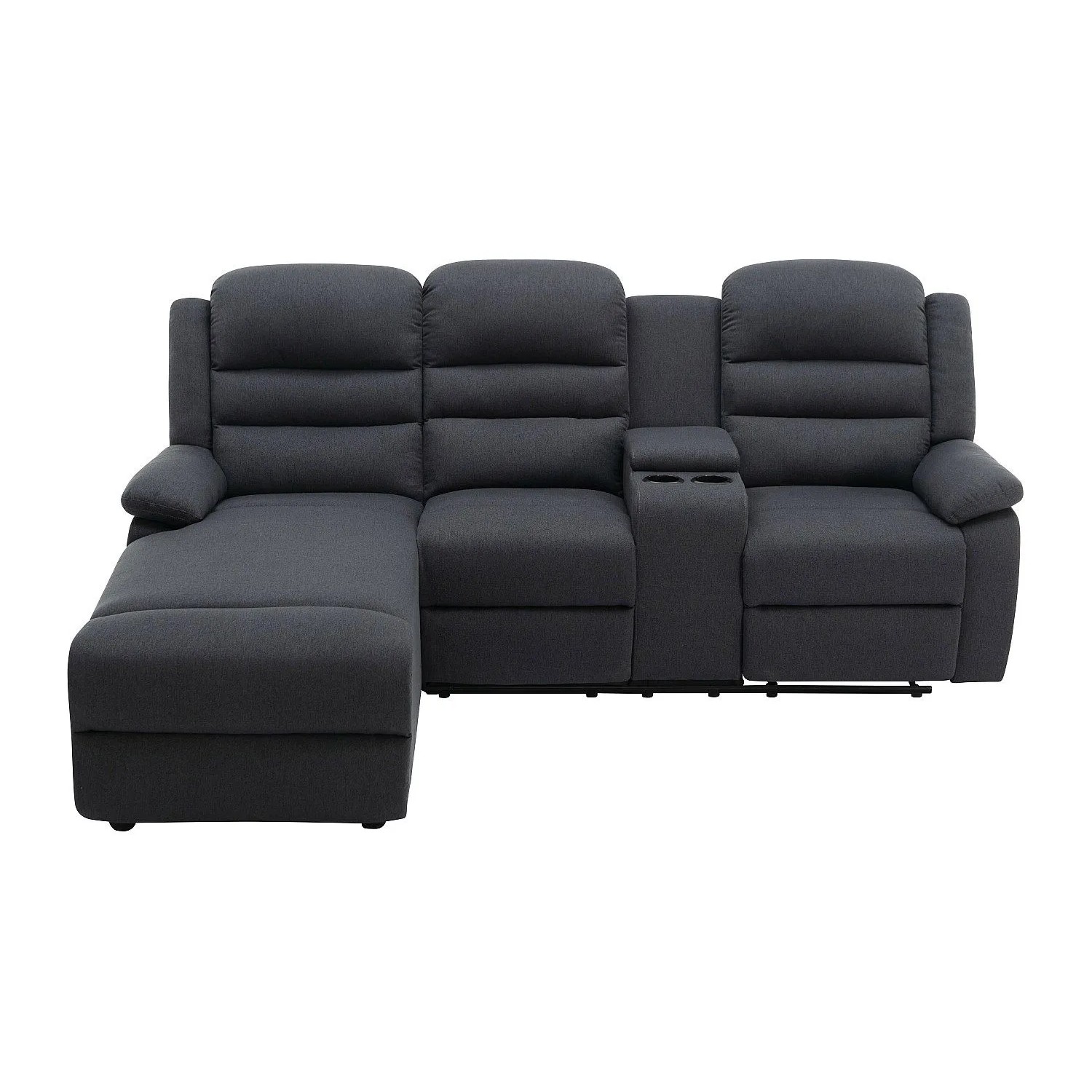 Vente-unique Relaxsofa Macedonia Anthrazitgrau 231 cm