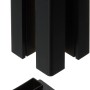 Zubehör-Set für WPC-Hochbeet, schwarze Kunststoff-Module für einfachen Aufbau.