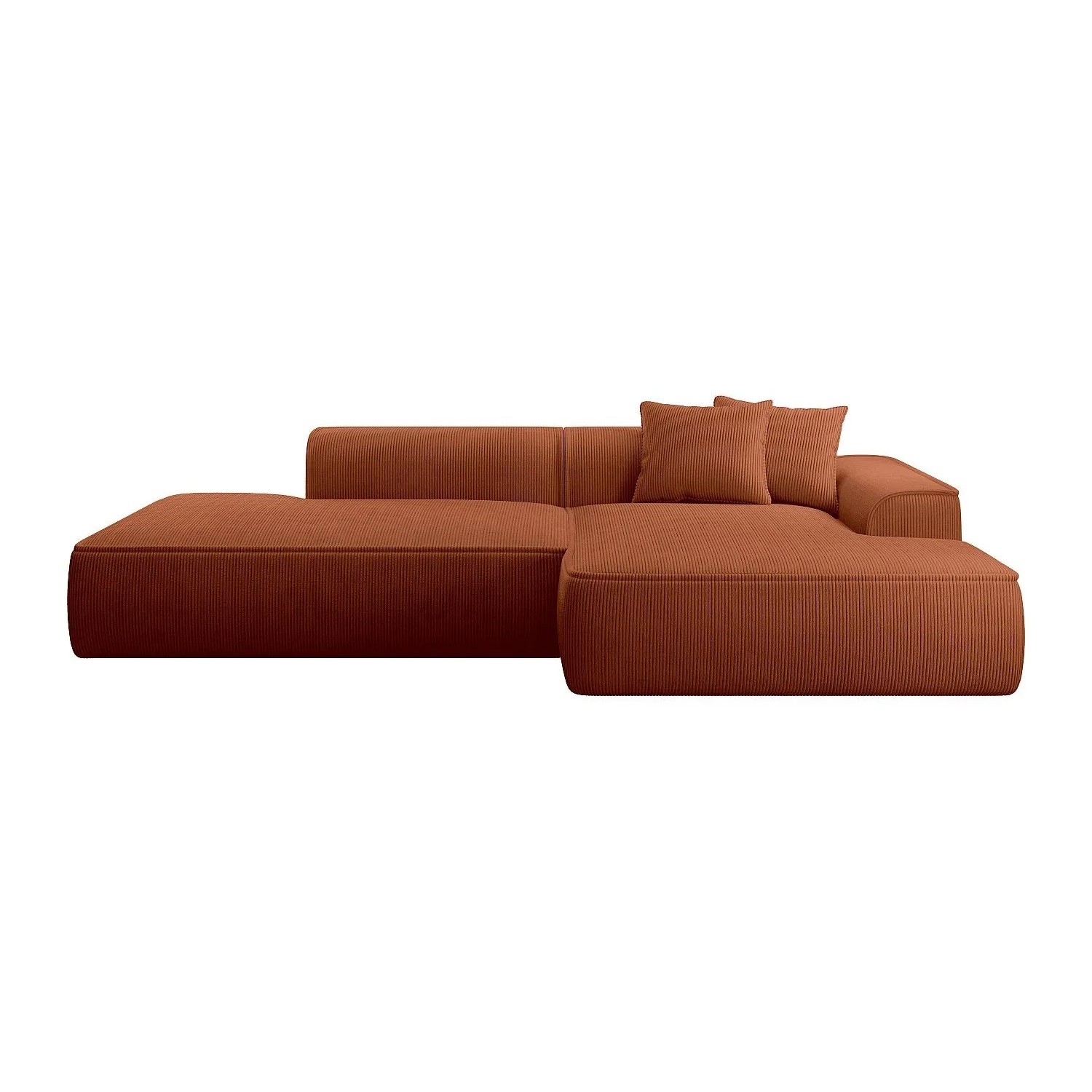 Vente-unique Sofa Ohne Schlafmöglichkeit Erynel Terracotta 305 cm