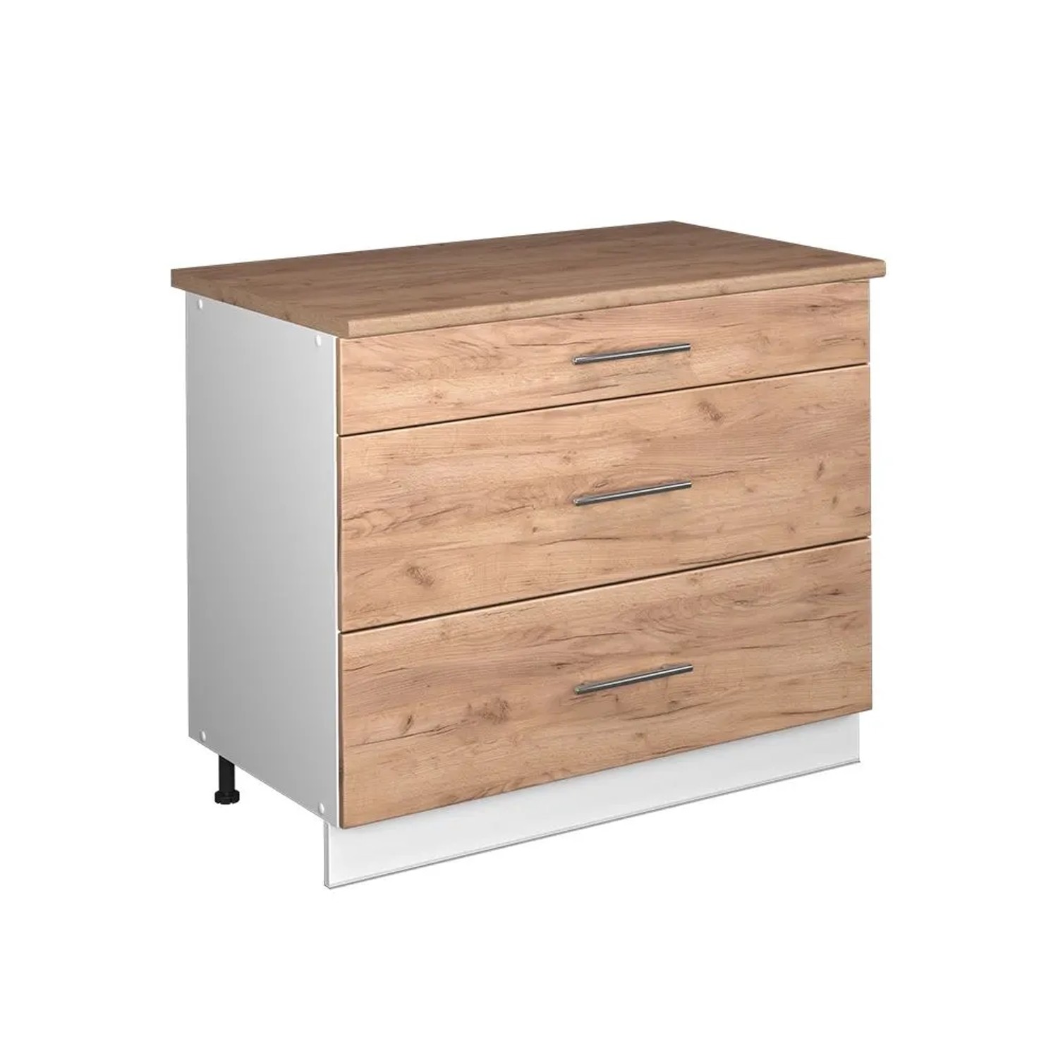 Vicco Küchenunterschrank Fame-Line Goldkraft Eiche/Weiß 100 x 82 AP Eiche Art Nr 61989