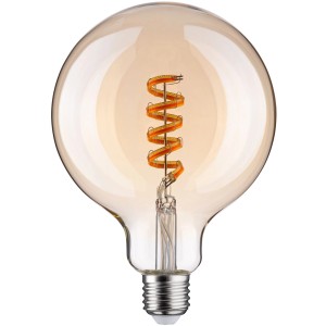 Paulmann E27 LED Leuchtmittel in Globeform mit spiralförmigem Filament.