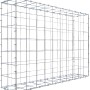 Leere Gabiona C-Ring-Gabione, 70x100x20 cm, Maschenweite 10x10 cm, aus verzinktem Drahtgitter.