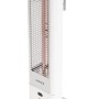 Weißer Vasner Infrarot-Standheizstrahler HeatTower Mini mit Fernbedienung, 1500 W.
