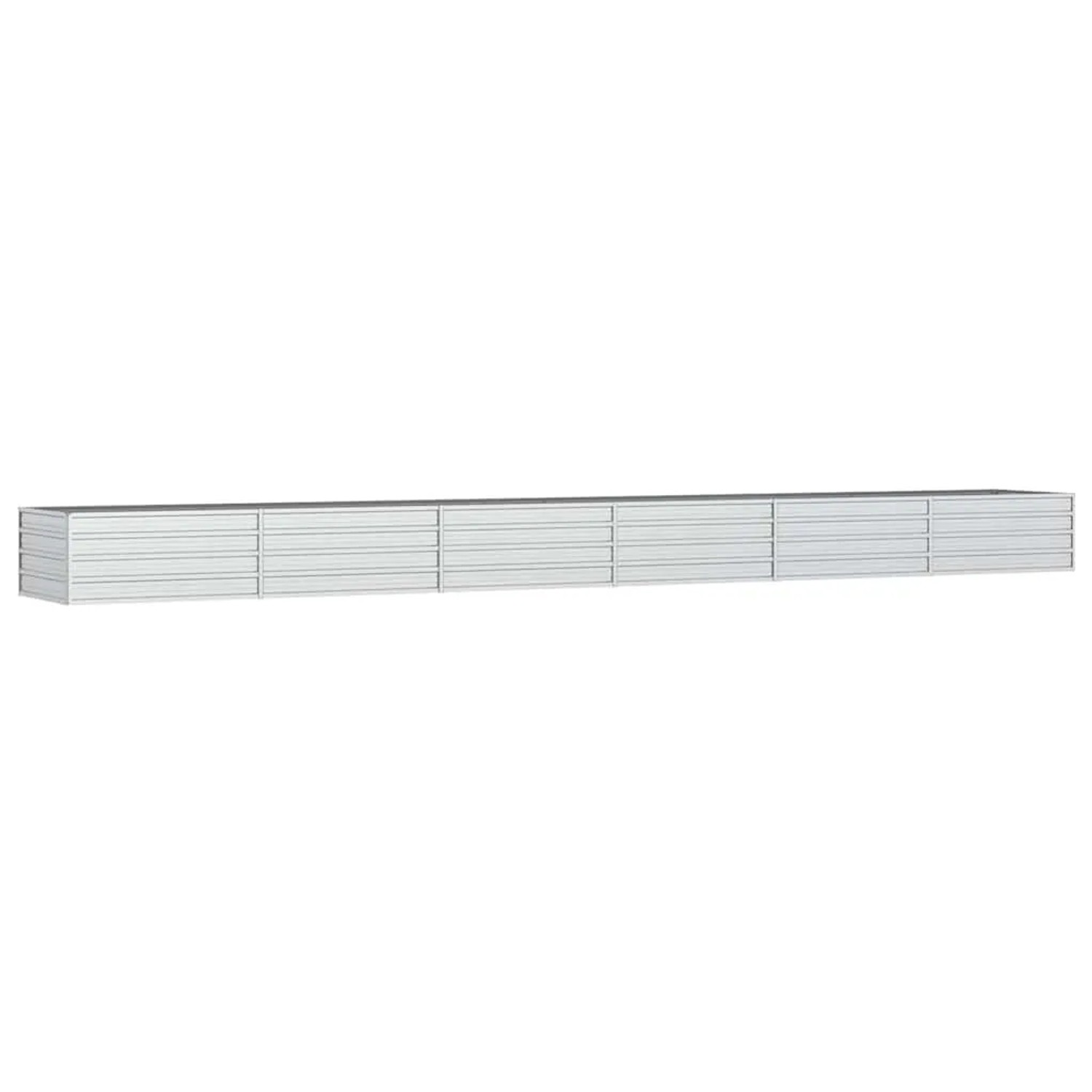 Furnicato Garten-hochbeet 600x80x45 Cm Verzinkter Stahl Silber