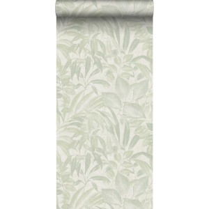 Sanders & Sanders Tapete Blätter Graugrün 53 cm x 10 m