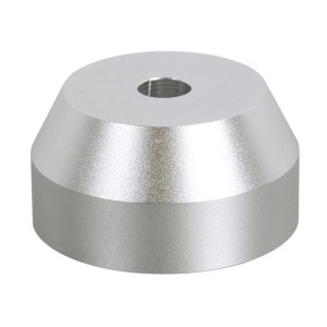 Dynavox Single Mittelstück aus Silber für Schallplatten, passend für Plattenspieler.