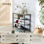 Tectake Schuhregal Portsmouth Industrial Style Holz und Stahl 100 x 30 50 x 72 50 cm Industrial Holz Hell Eiche Sonoma_2