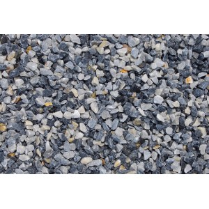 Marmorsplitt Donau-Blau, 8-12 mm, Zierkies für Garten und Landschaftsbau.