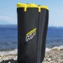 Transportrucksack für Hydro-Force SUP Allround Board-Set White Cap, schwarz mit gelben Details.