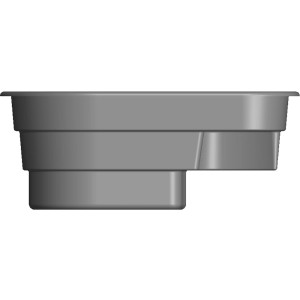 Eheim Teichbecken Lake 150 l, anthrazit, mit verschiedenen Zonen für Pflanzen und Tiere.