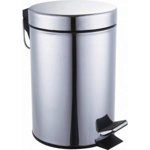 Glänzender CMI Badtreteimer aus Edelstahl, 3,5 Liter Volumen.