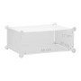 Weißes Kunststoff-Steckmodul für Schuhschrank, Maße 17x35x45 cm. Flexibles Regal-System.