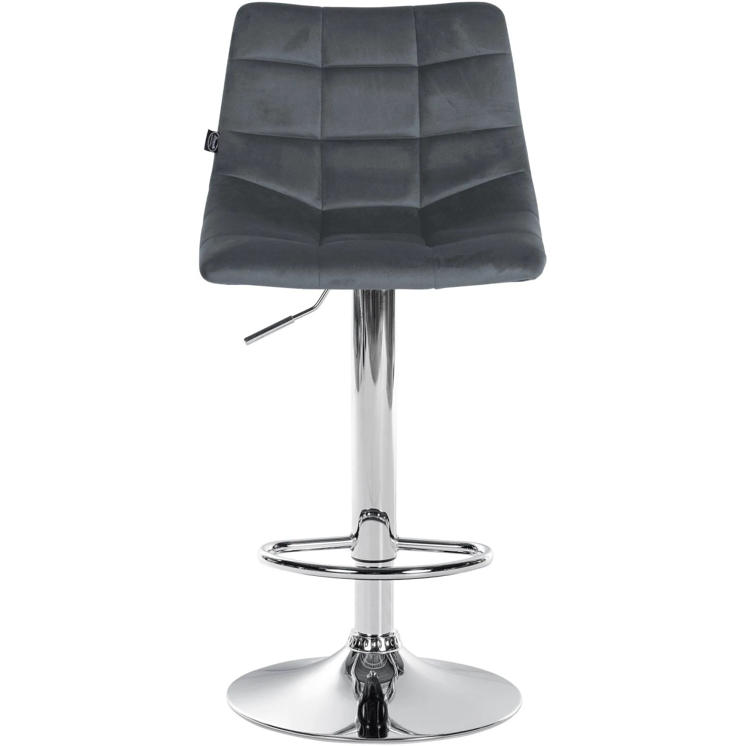 DELUKE Barhocker DUBAI Dunkelgrau Samt Chrom Barstuhl Mit Lehne Tresenhocker Tresenstuhl_7