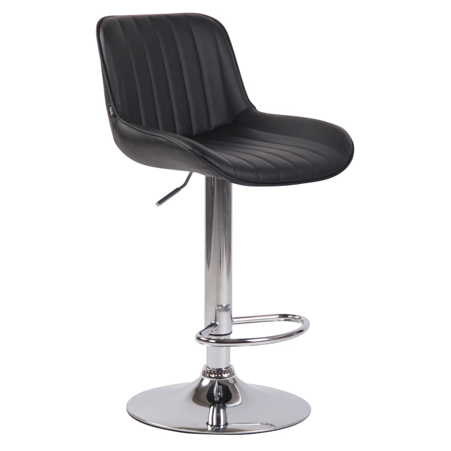 CLP Barhocker Lentini Kunstleder Schwarz/Chrom