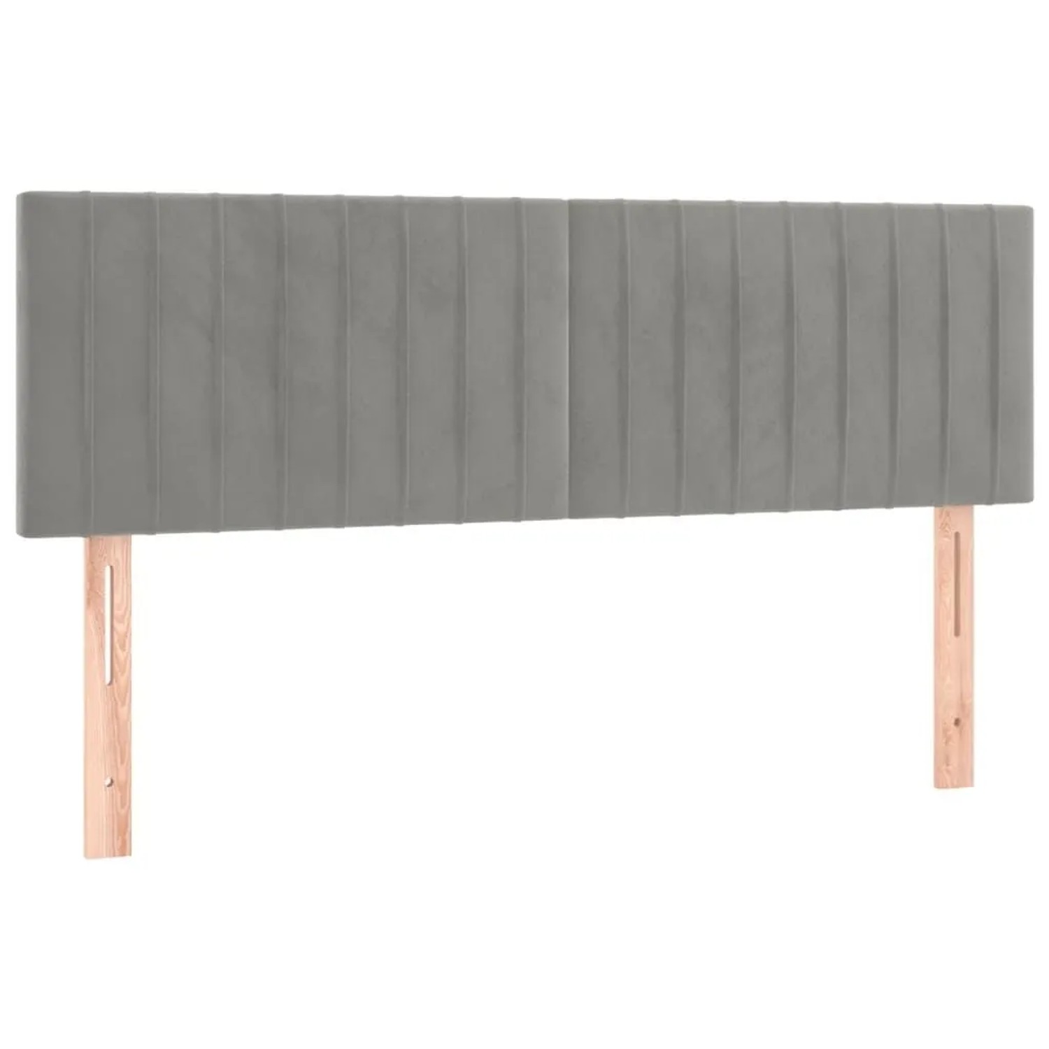 vidaXL Kopfteile 2 Stk Hellgrau 72x5x78/88 cm Samt 346250