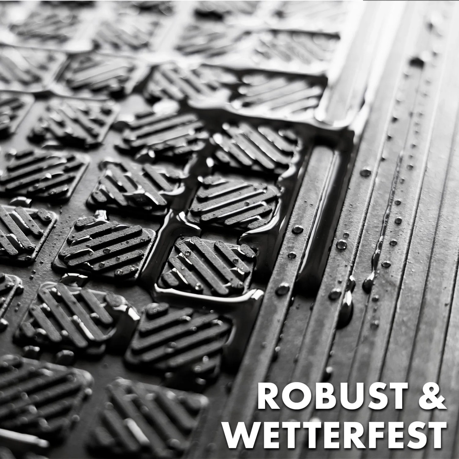 KARAT Stufenmatte Gummi Diamond, 30x120cm, 5er-Set, wetterfest und rutschhemmend.