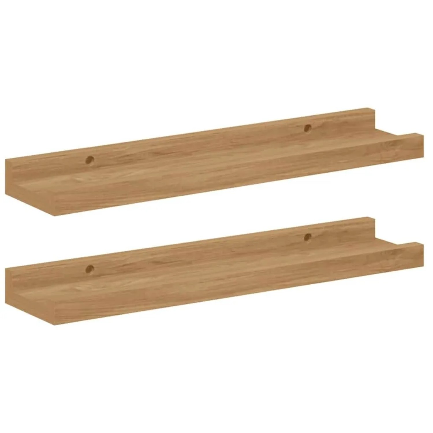 vidaXL Wandregal mit Regal 2 Stk Braun 40 x 9 x 3 cm Holzwerkstoff 42020011