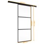 inova Loft Glasschiebetür Komplettset, 880x2035mm, Aluminiumprofil schwarz, mit Maßangaben.