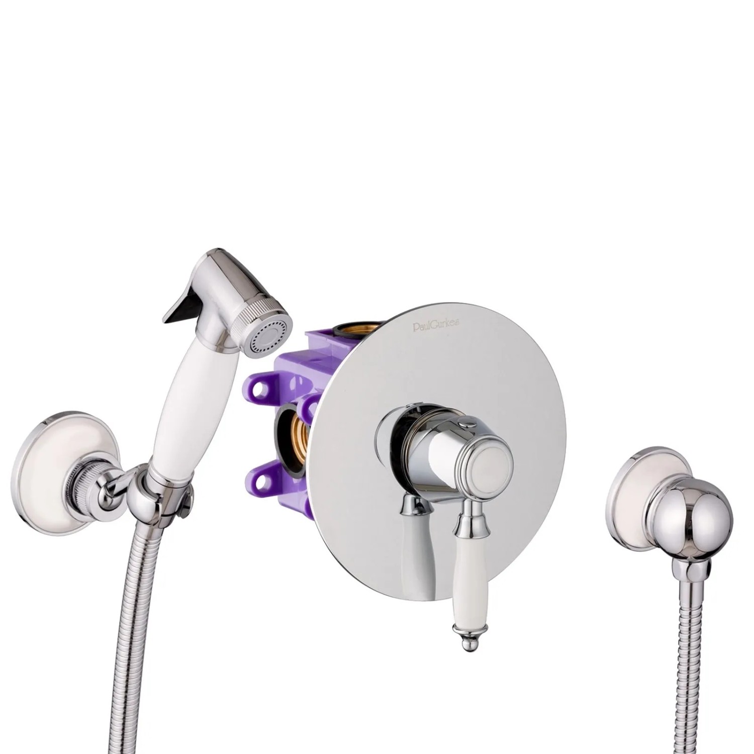 PaulGurkes Unterputz Bidet-Set Intimdusche WC-Brause Hygienedusche