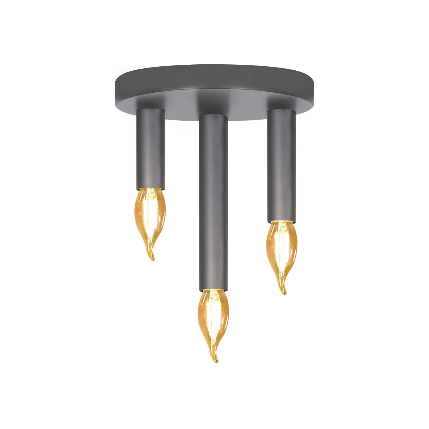 NETTLIFE Deckenleuchte aus Metall L15cmSchwarz-2