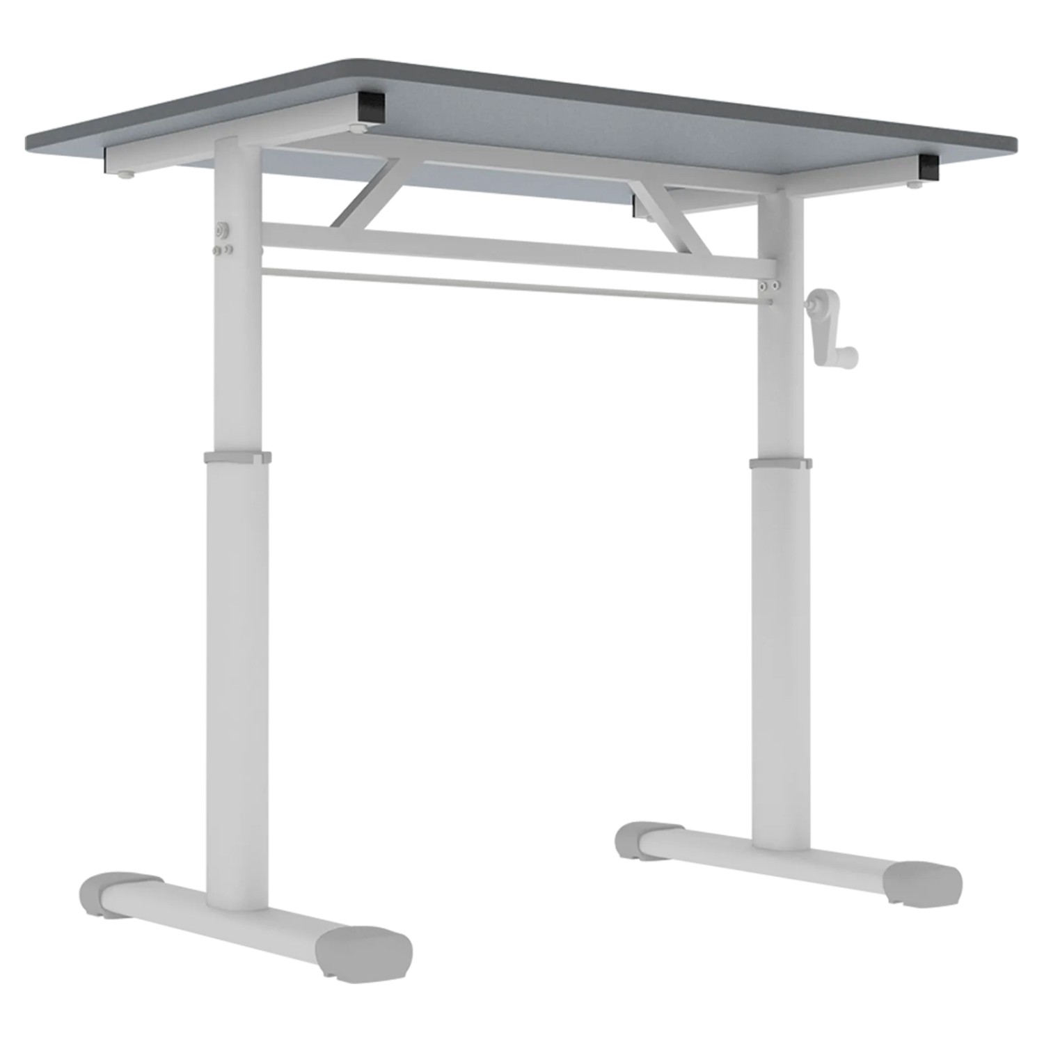 Okwish Schreibtisch Mit Höhenverstellbar Home Office Kinderzimmer 80x60x90cm Grau