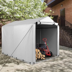 Costway Garagenzelt Silbergrau 160 x 218 x 164 cm