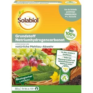 Solabiol Natriumhydrogencarbonat zur Pflanzenstärkung und Mehltau-Abwehr, 350g Packung.