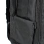 Detailaufnahme: Schwarzer Mephisto Werkzeugrucksack Dragon mit Tasche und Reißverschluss.