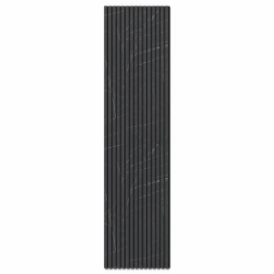 Denpanels Akustikpaneel in Schwarz mit Marmor-Optik, laminiertes MDF, 240x60 cm.